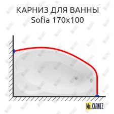 Карниз для ванны Aquanet Sofia 170х100 Усиленный 25 мм MrKARNIZ