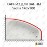 Карниз для ванны Cersanit Sicilia 140х100 Усиленный 25 мм MrKARNIZ фото 1